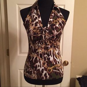 Cache animal print blouse
